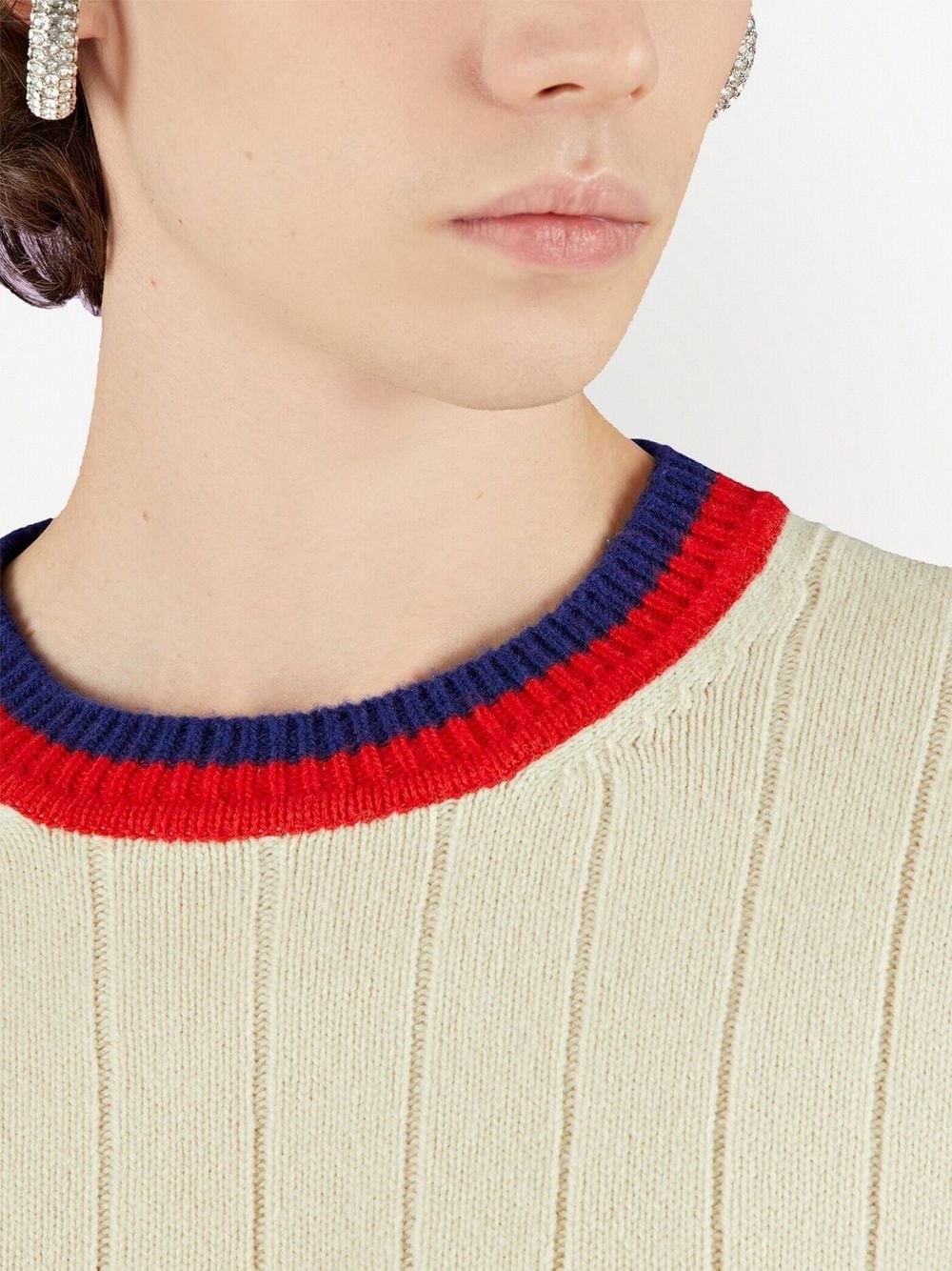 Gucci striped-edge ribbed jumper - Image 4