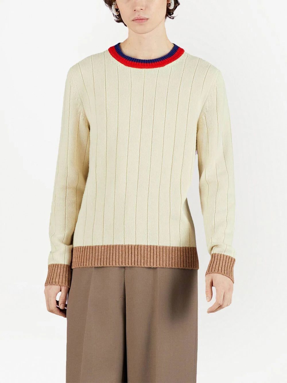 Gucci striped-edge ribbed jumper - Image 2