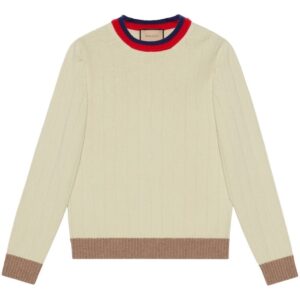 Gucci striped-edge ribbed jumper