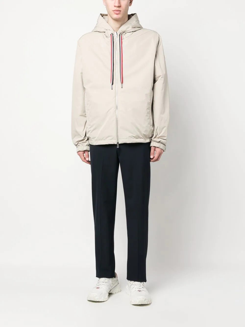 Moncler logo-patch hooded jacket - Image 2