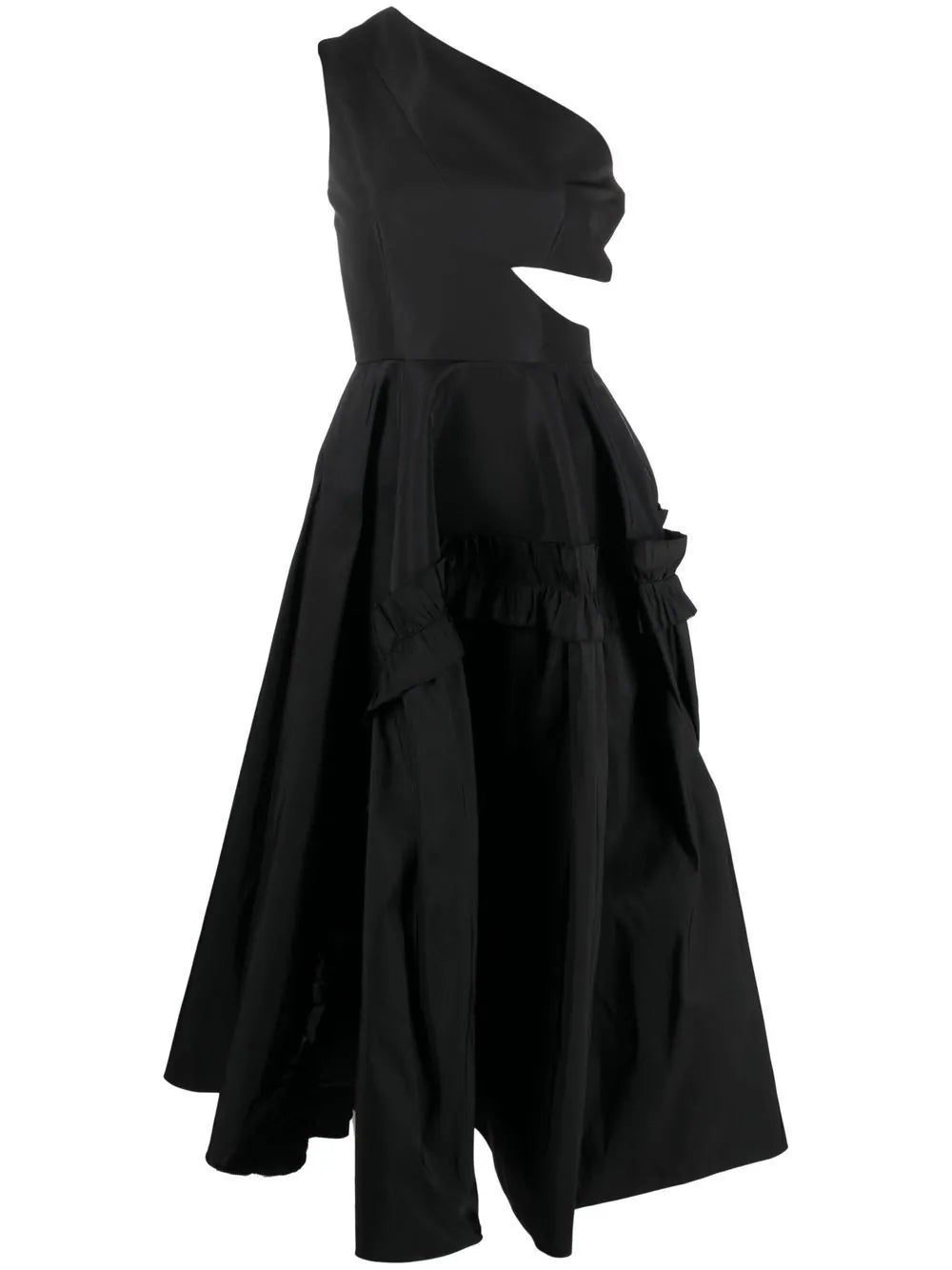 Alexander McQueen one-shoulder flared dress