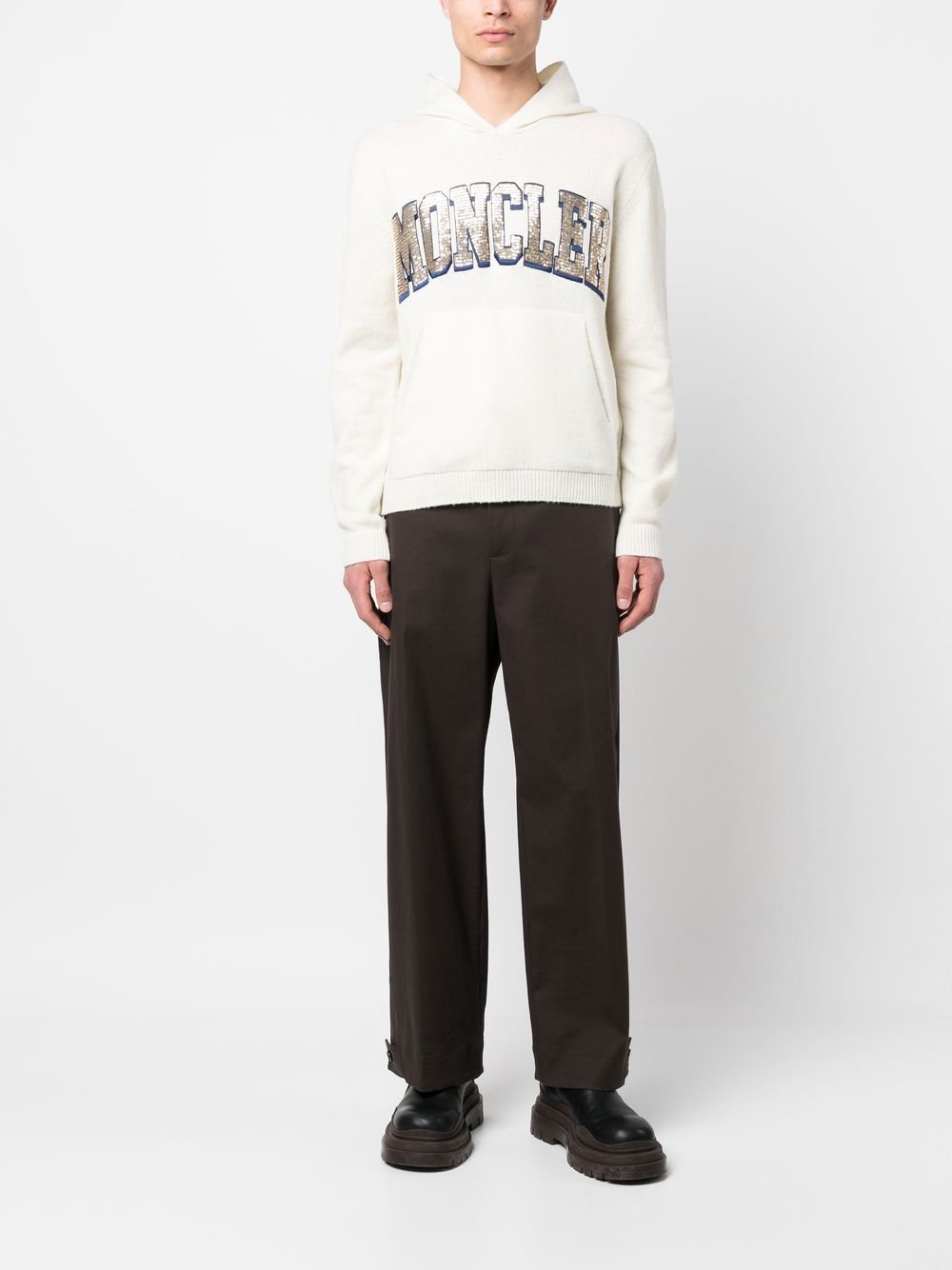 Moncler sequin-logo hoodie - Image 2