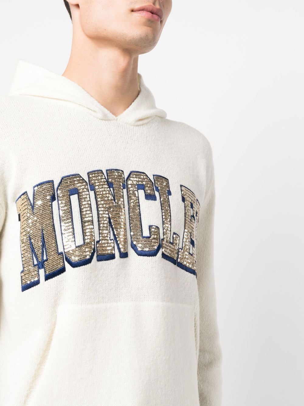 Moncler sequin-logo hoodie - Image 5