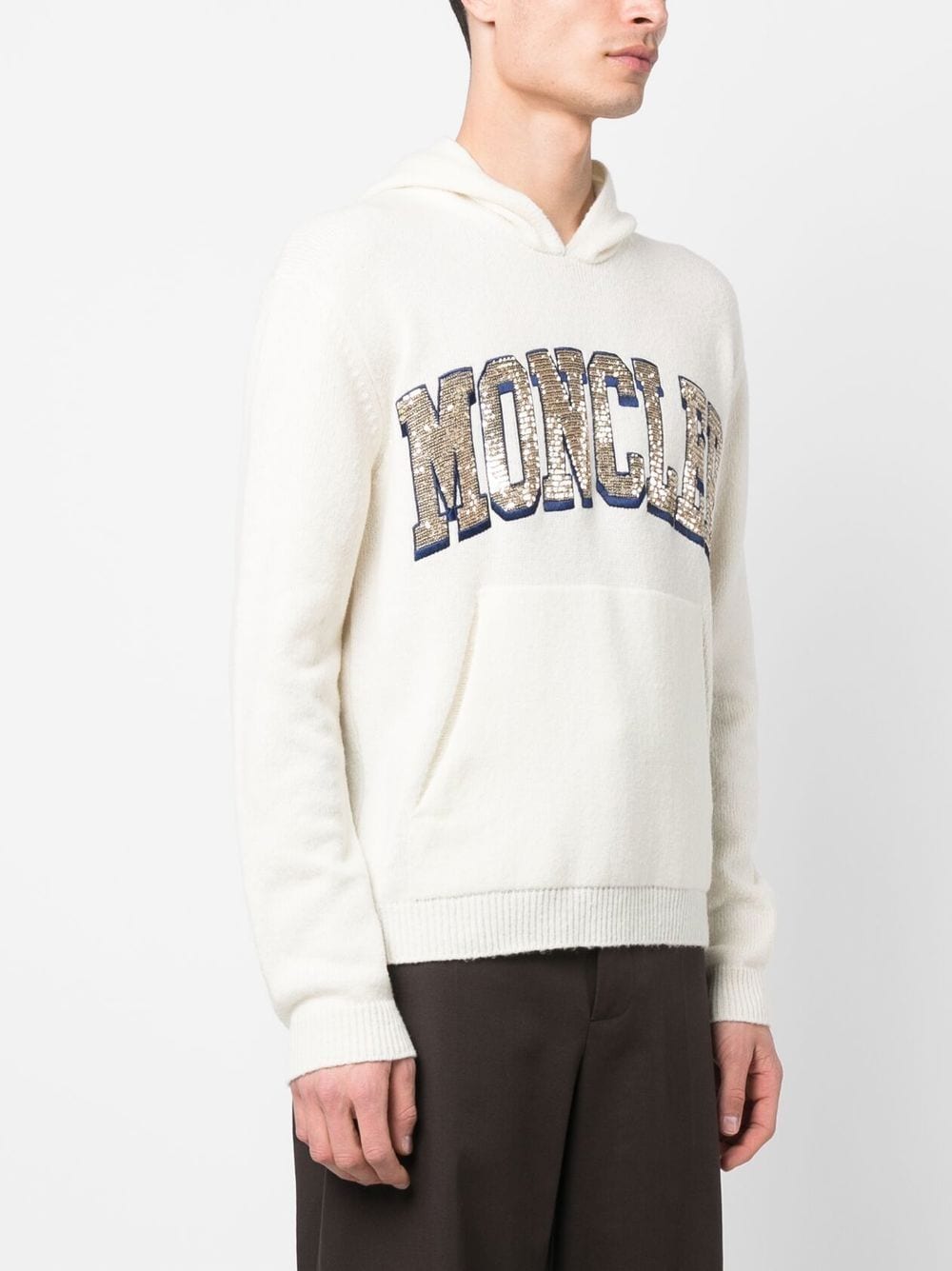 Moncler sequin-logo hoodie - Image 3