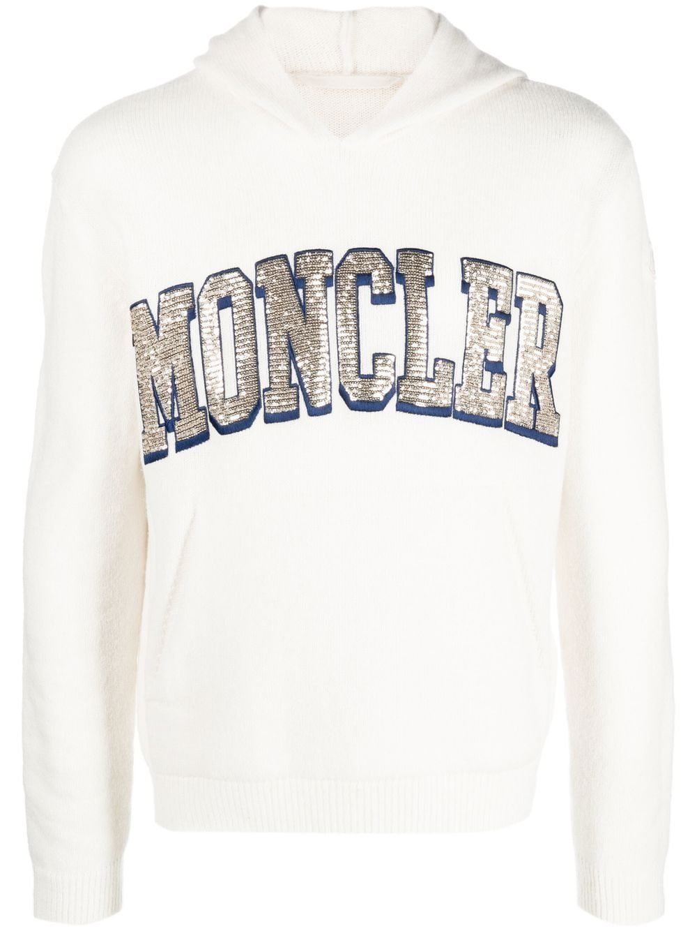 Moncler sequin-logo hoodie
