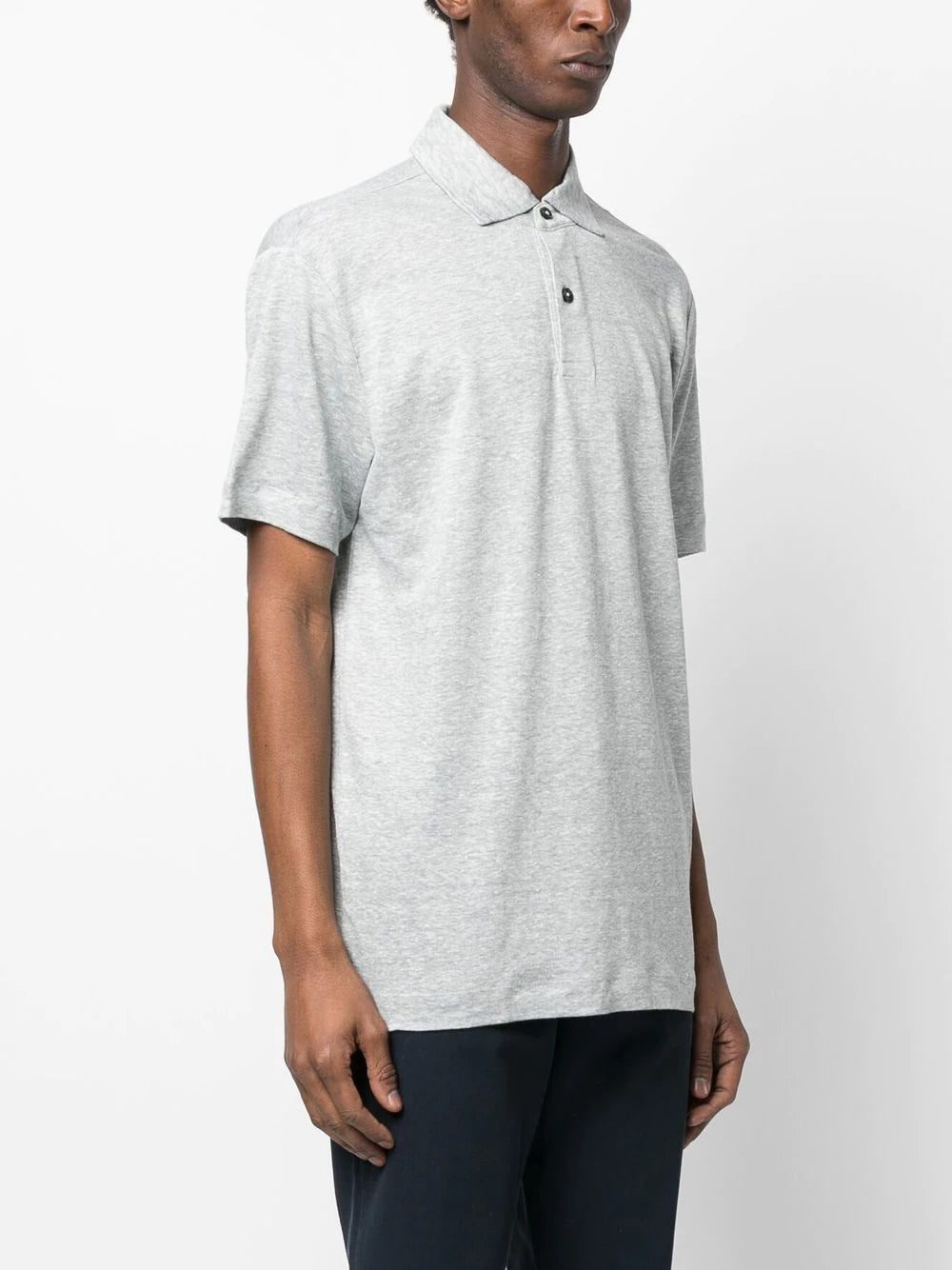 BOSS piqué linen polo shirt - Image 3