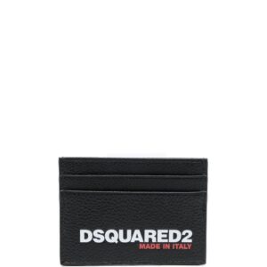 DSQUARED2 logo-print leather cardholder