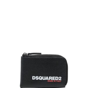 DSQUARED2 logo-print zip-up wallet