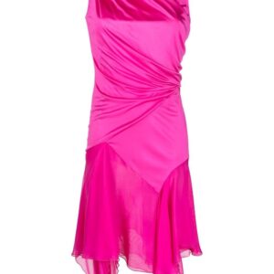 Versace asymmetric gathered dress