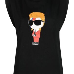 Karl Lagerfeld  Choupette organic-cotton tank top