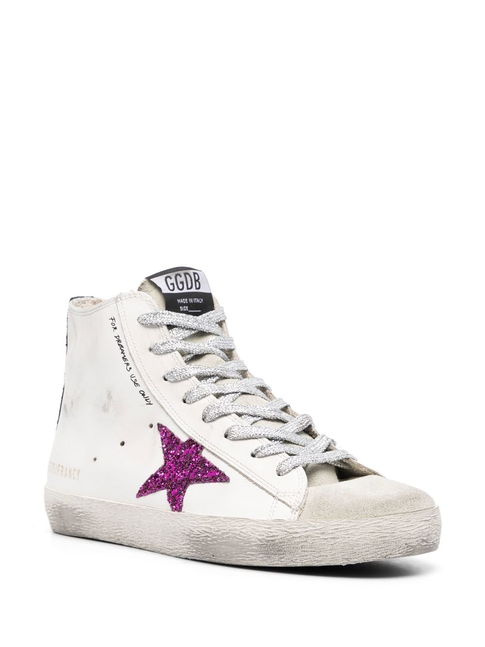 Golden Goose star patch leather high-top sneakers - Image 2
