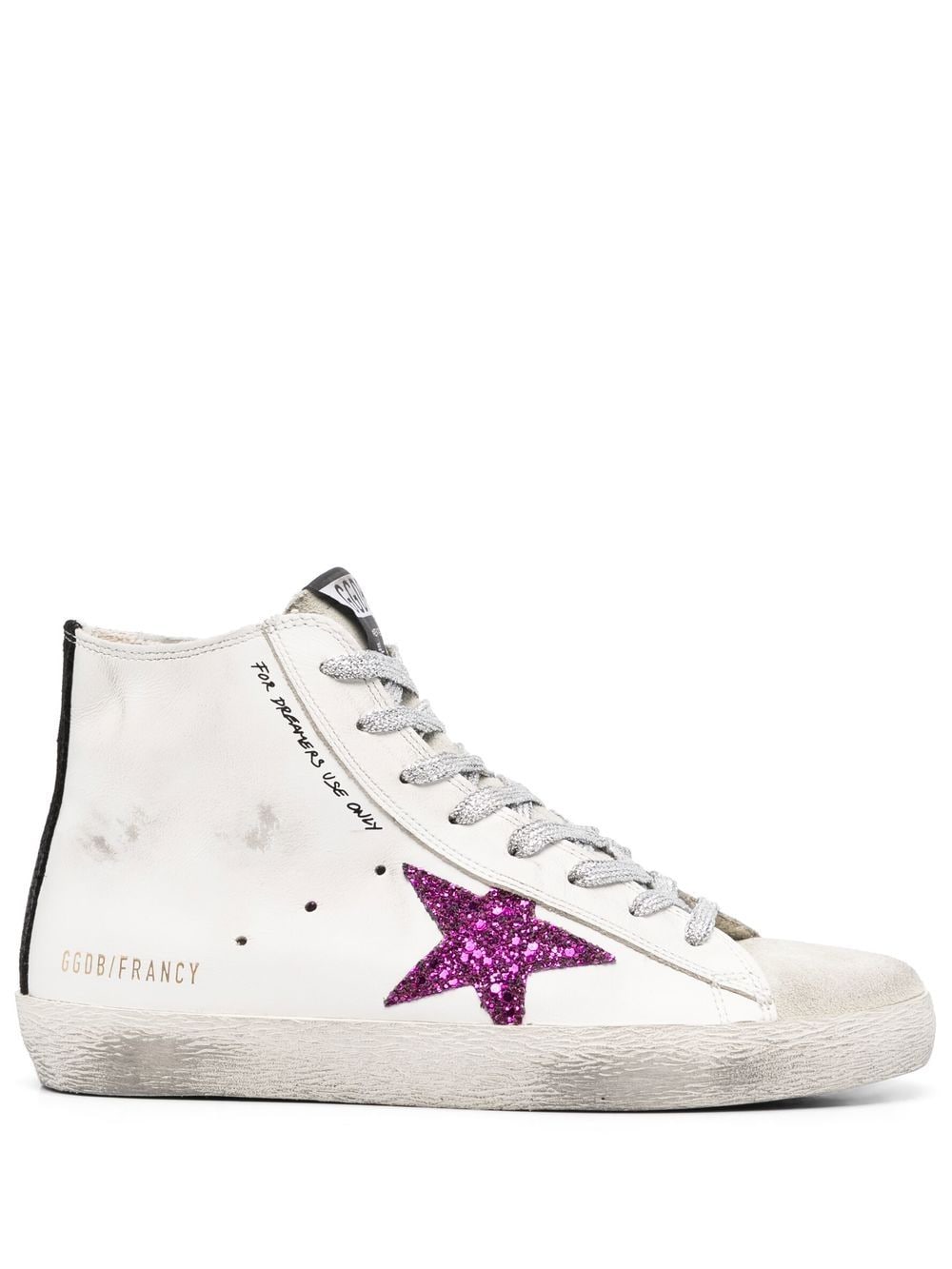 Golden Goose star patch leather high-top sneakers
