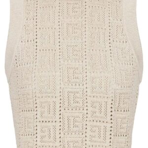 Balmain monogram knitted crop top