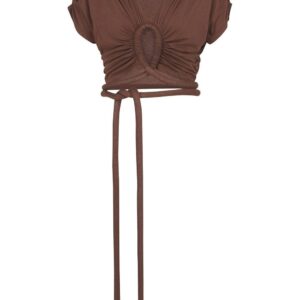 Balmain knotted cropped top