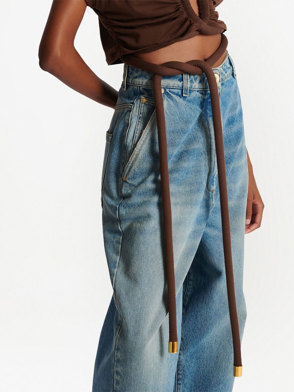 Balmain knotted cropped top - Image 4