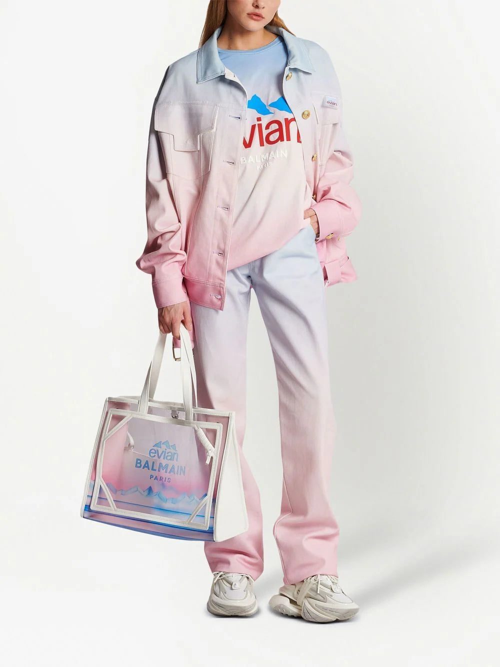 Balmain x Evian gradient-effect T-shirt - Image 2