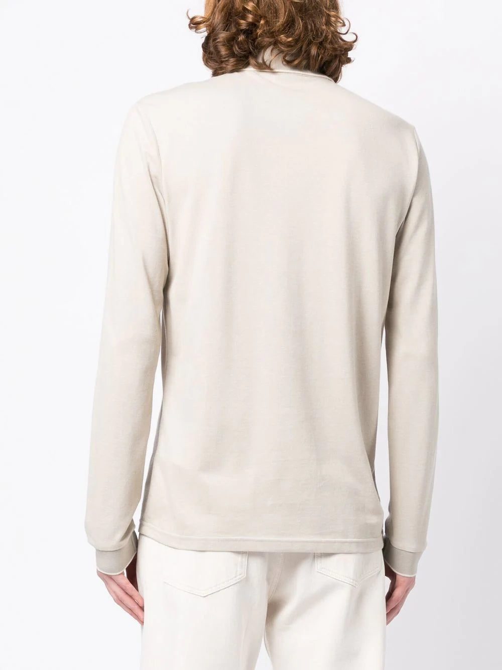 BOSS logo-patch long-sleeved polo shirt - Image 3