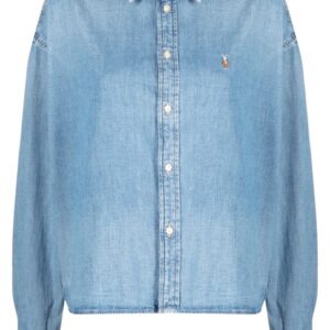 Polo Ralph Lauren  logo-embroidered denim shirt