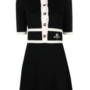 Gucci collared contrast-trim dress