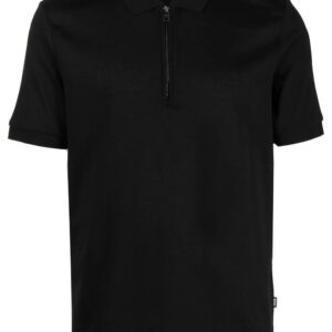 BOSS  zipped-placket cotton polo shirt