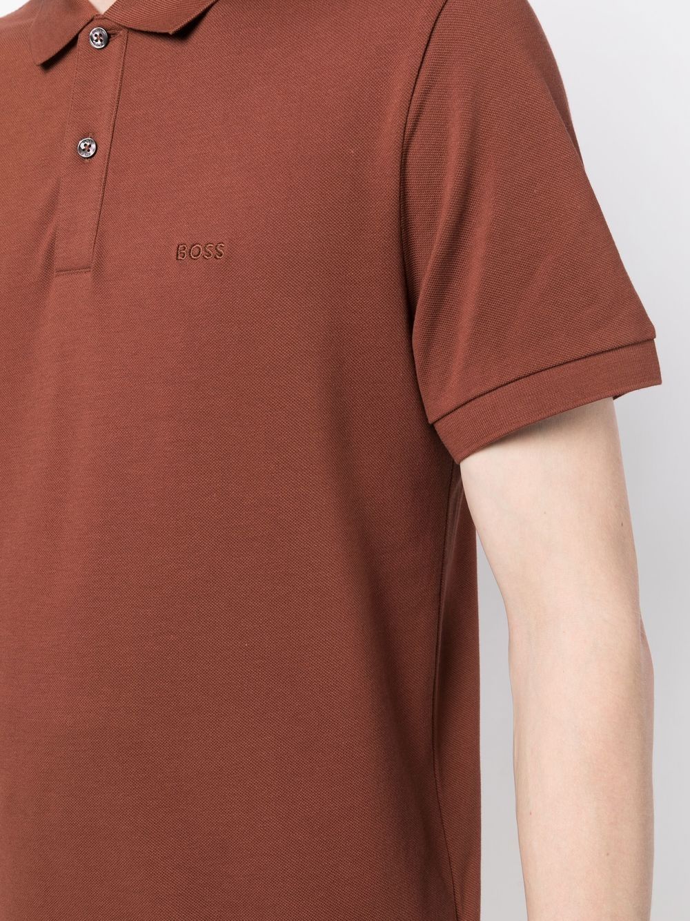 BOSS logo-embroidered polo shirt - Image 4