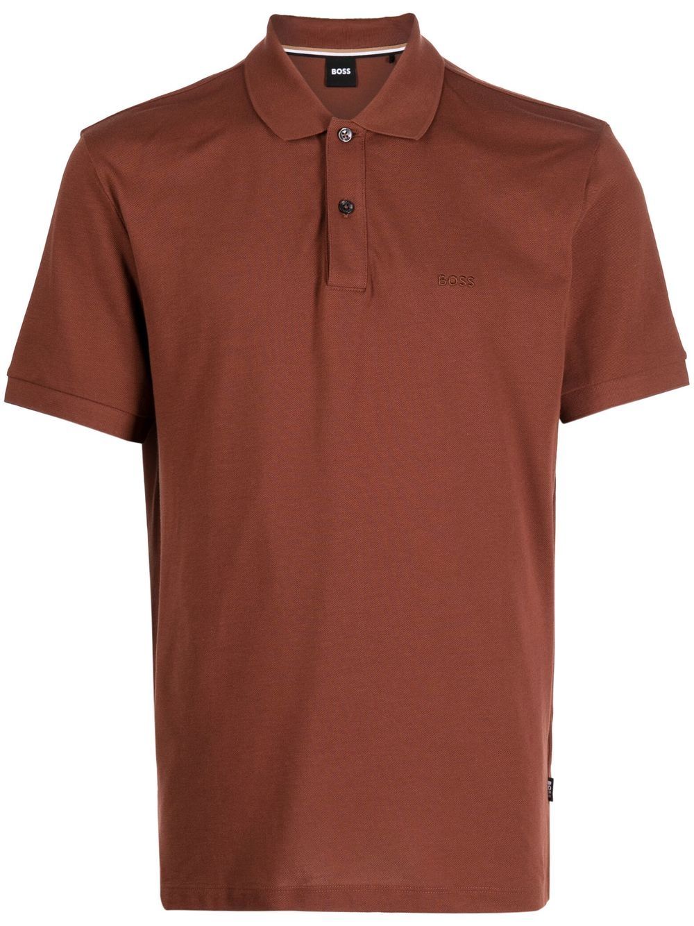 BOSS logo-embroidered polo shirt