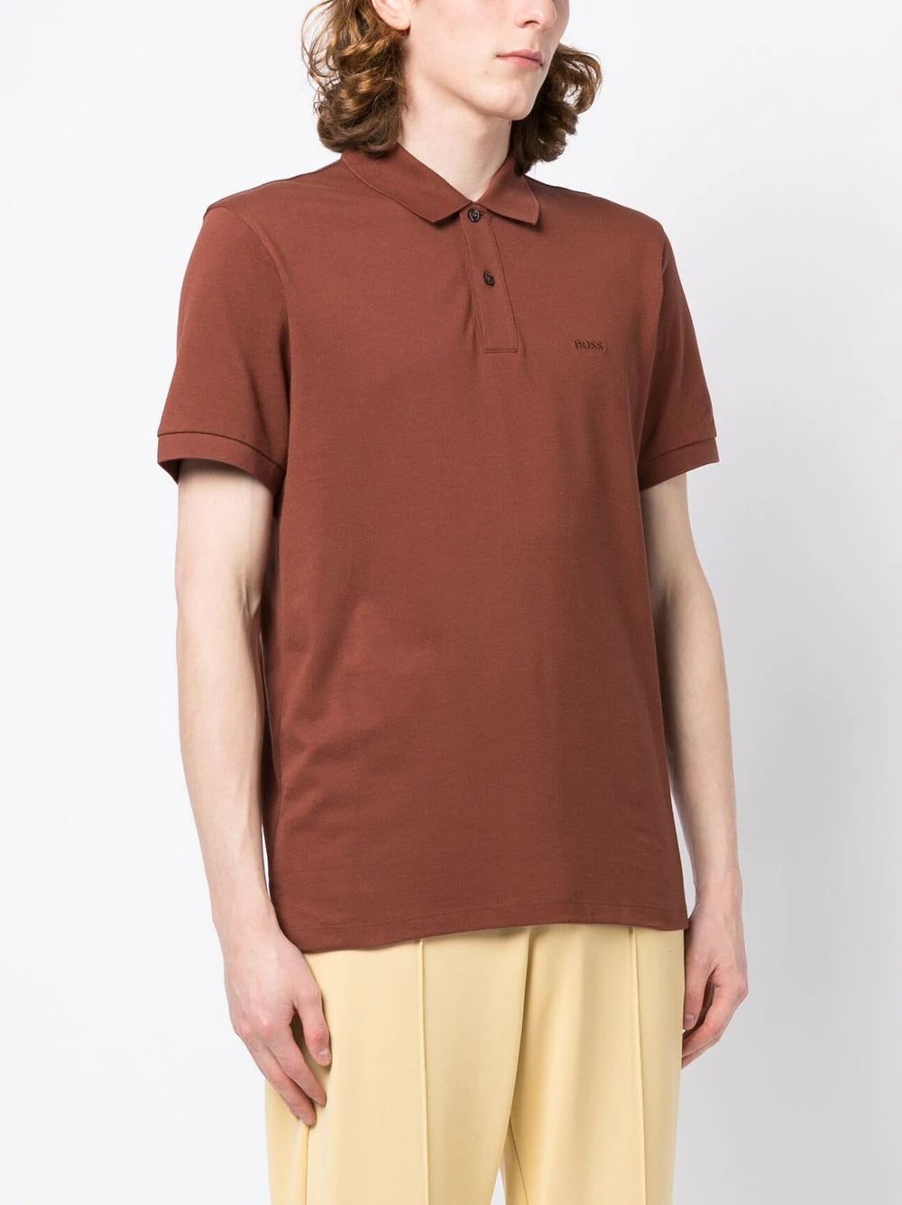 BOSS logo-embroidered polo shirt - Image 2