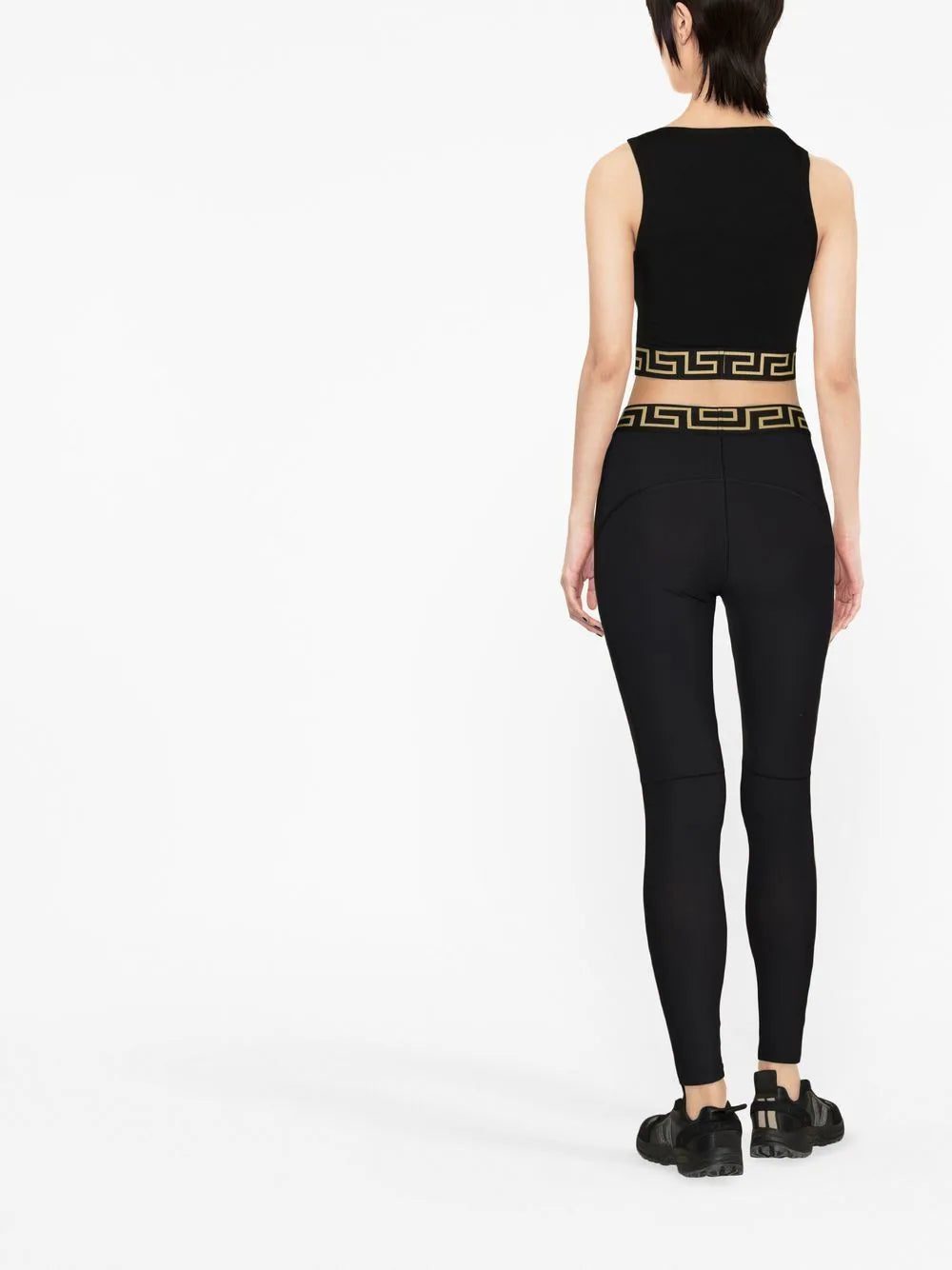 Versace logo-waistband leggings - Image 4
