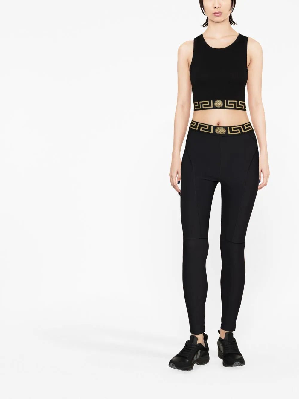 Versace logo-waistband leggings - Image 2