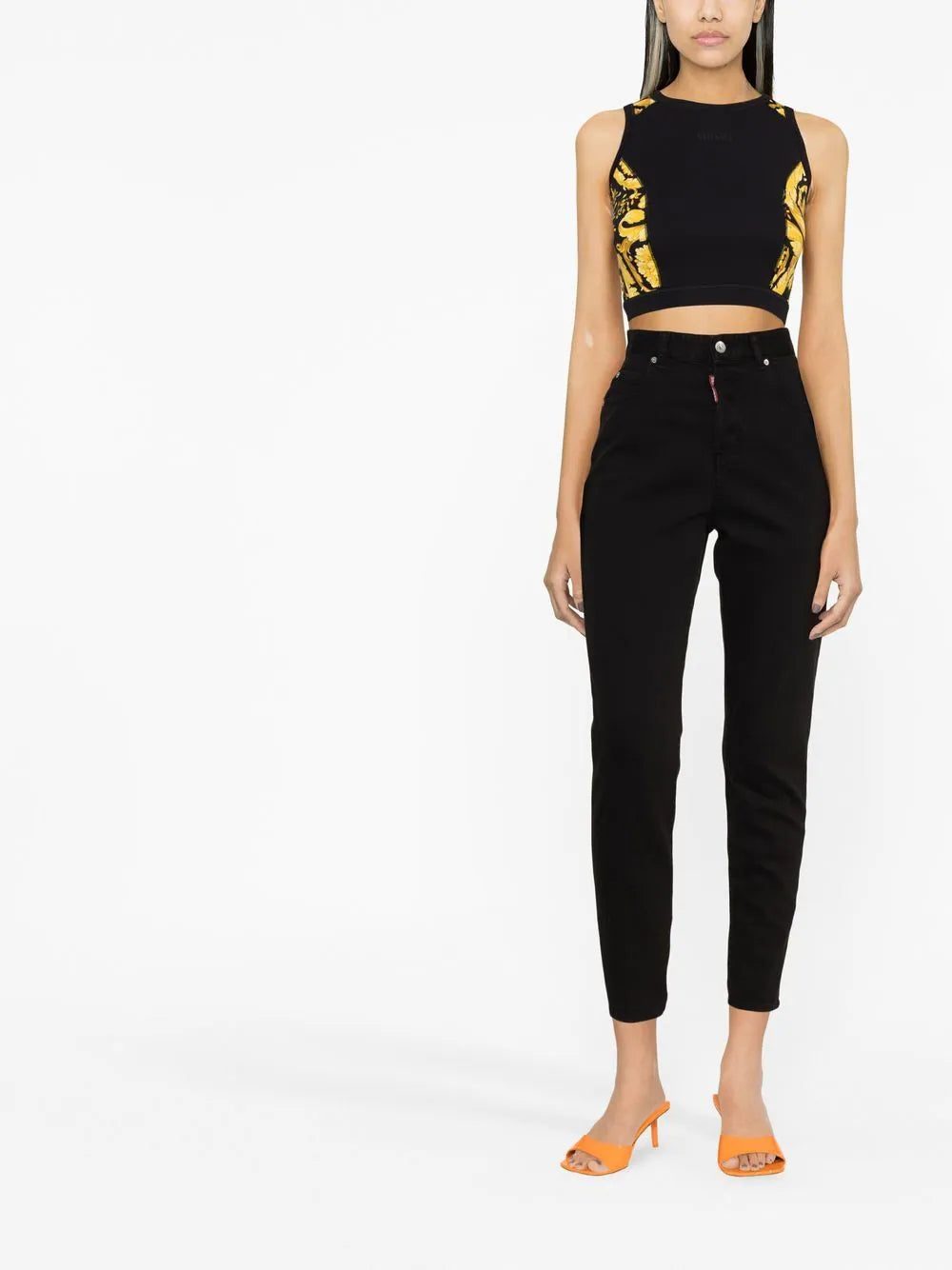 Versace panelled-design tank top - Image 4