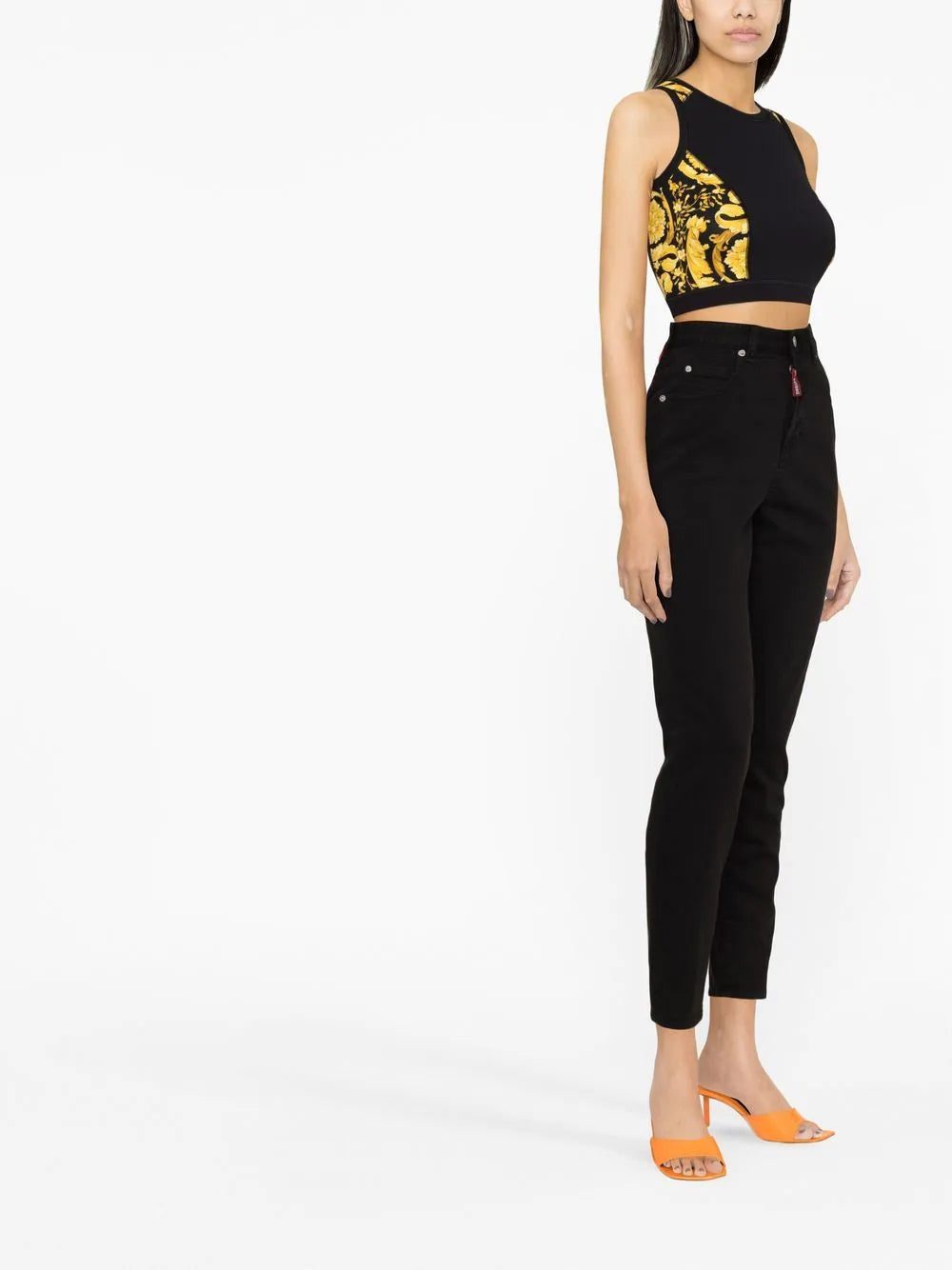 Versace panelled-design tank top - Image 2