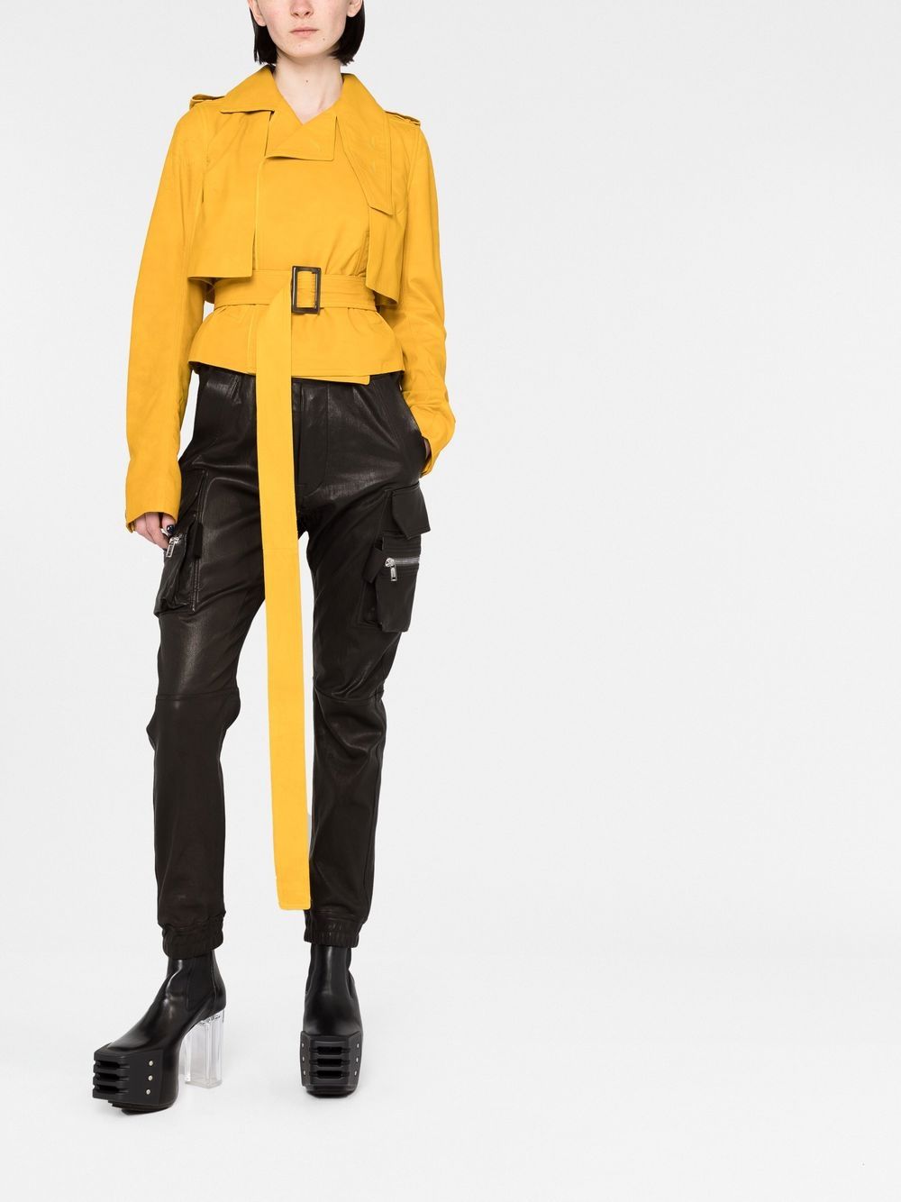 Rick Owens belted cropped jacket - Image 2