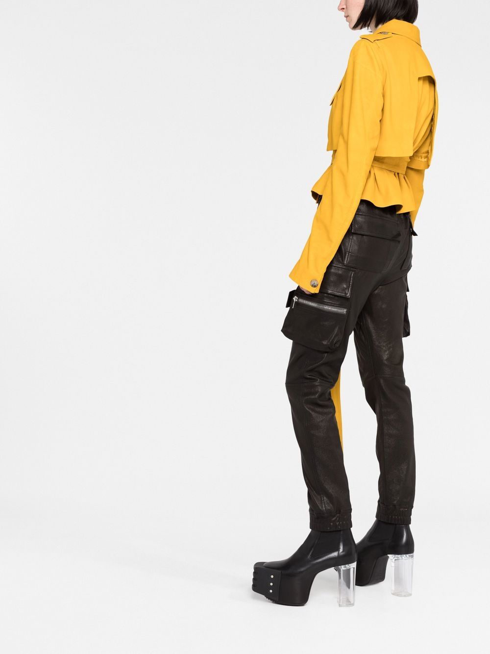 Rick Owens belted cropped jacket - Image 4