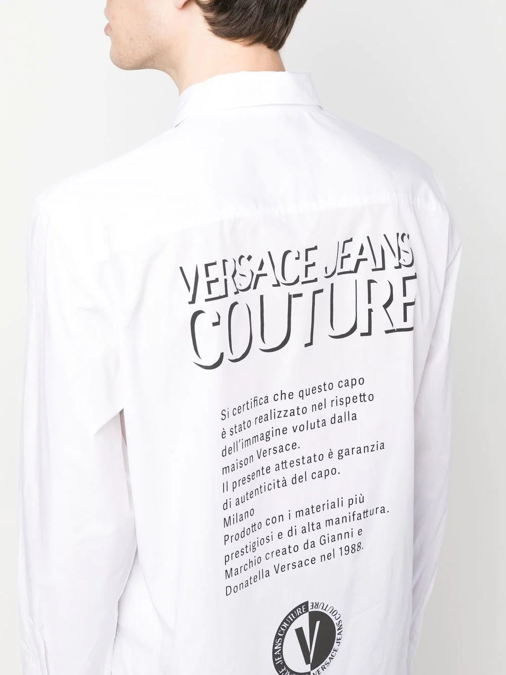 Versace Jeans Couture logo-print cotton shirt - Image 4