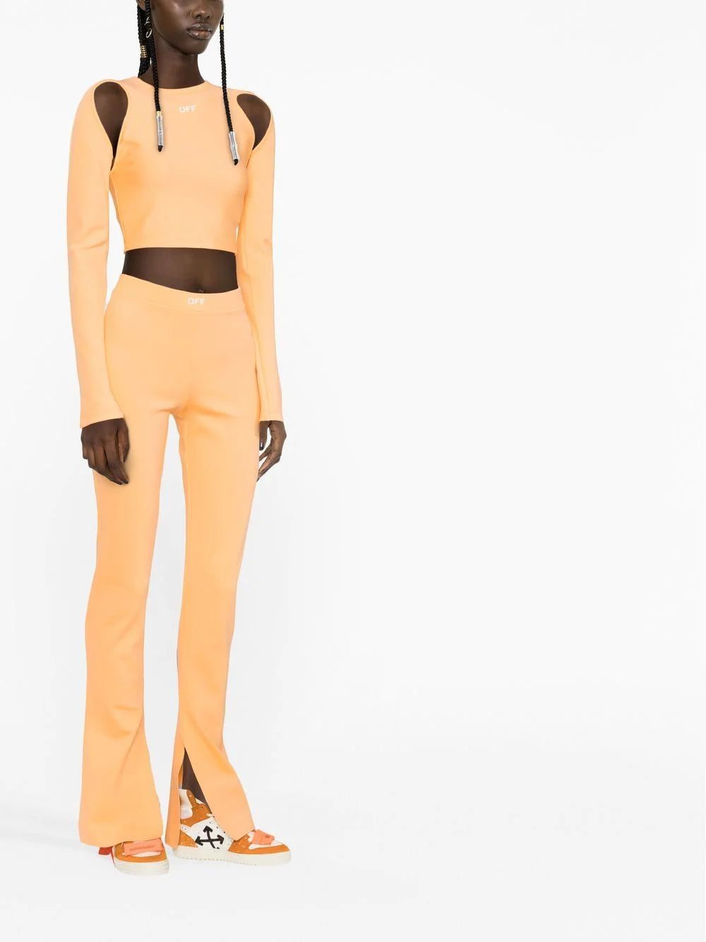 Off-White cut-out long-sleeve crop top - Image 4