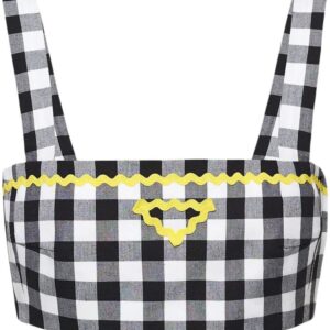 Prada  gingham-print cropped top