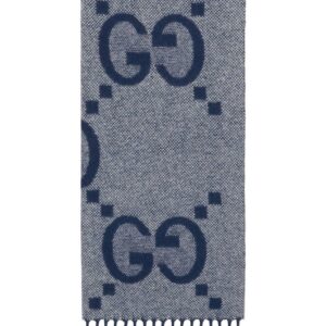 Gucci  GG-pattern fringed scarf