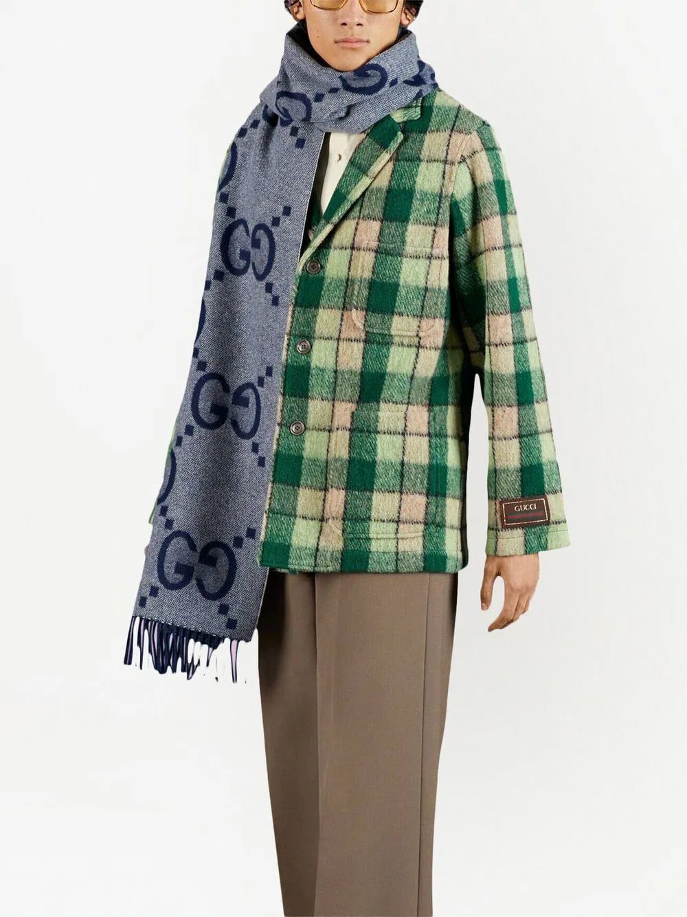 Gucci GG-pattern fringed scarf - Image 2