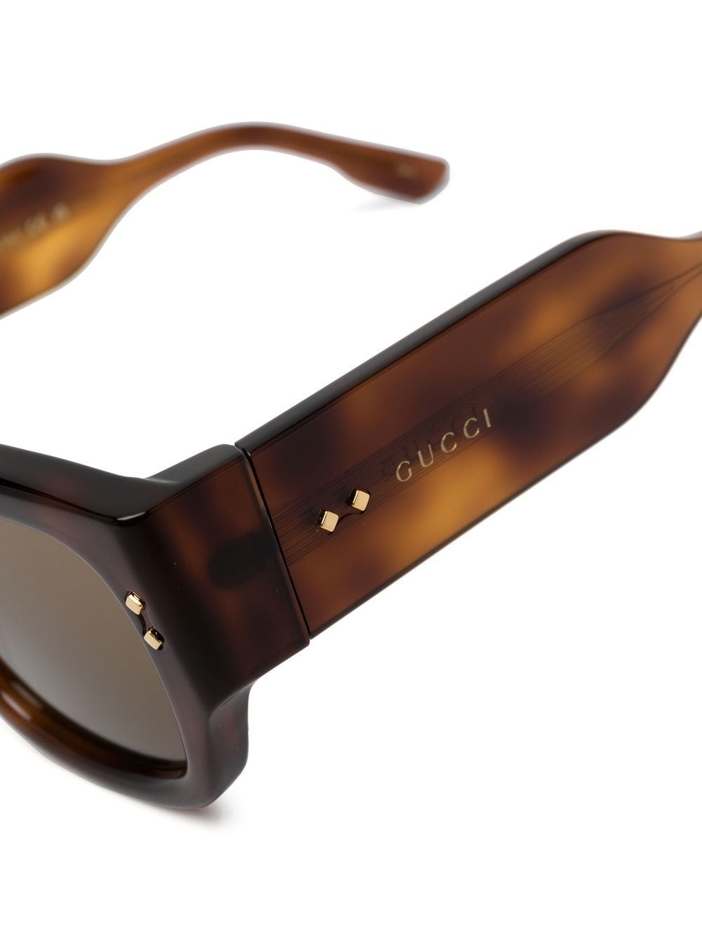 Gucci Eyewear tortoiseshell logo-arm sunglasses - Image 3