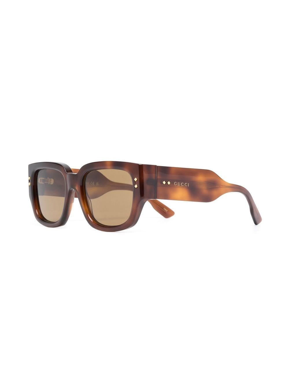 Gucci Eyewear tortoiseshell logo-arm sunglasses - Image 2