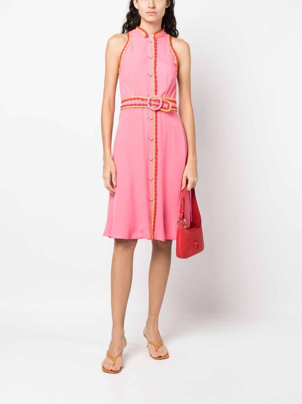 Moschino belted-waist sleeveless dress - Image 2