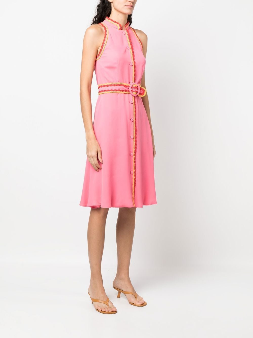 Moschino belted-waist sleeveless dress - Image 3