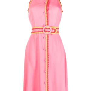 Moschino belted-waist sleeveless dress