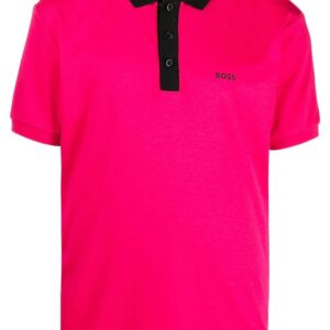 BOSS  contrasting-collar polo shirt