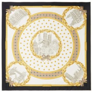 Burberry  monuments-print silk scarf