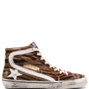 Golden Goose zebra-print high-top sneakers