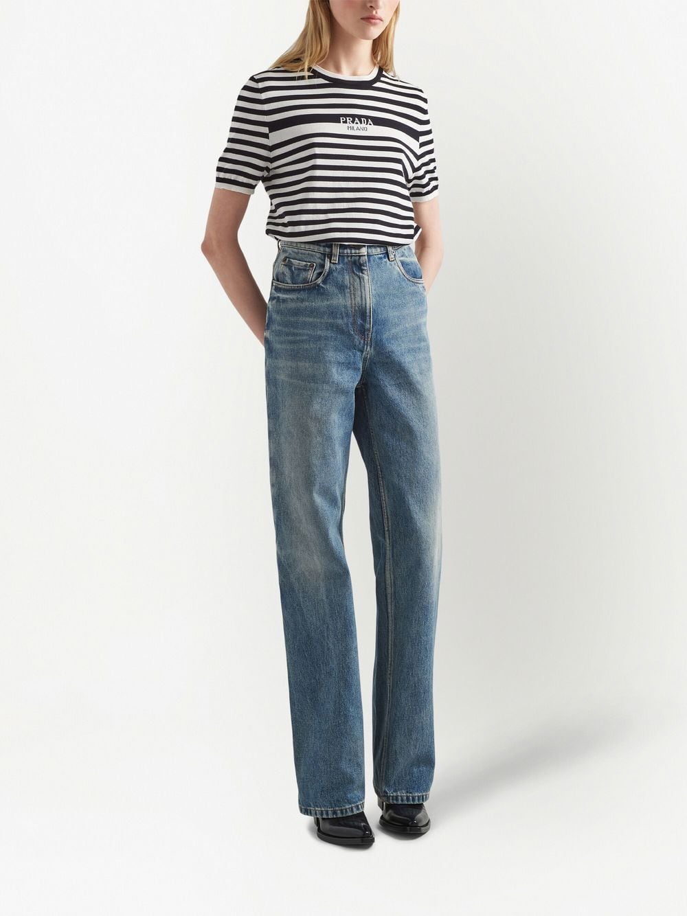 Prada striped short-sleeved T-shirt - Image 2