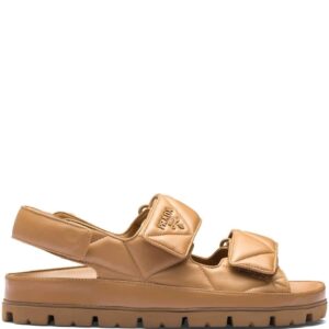 Prada  triangle-logo padded sandals