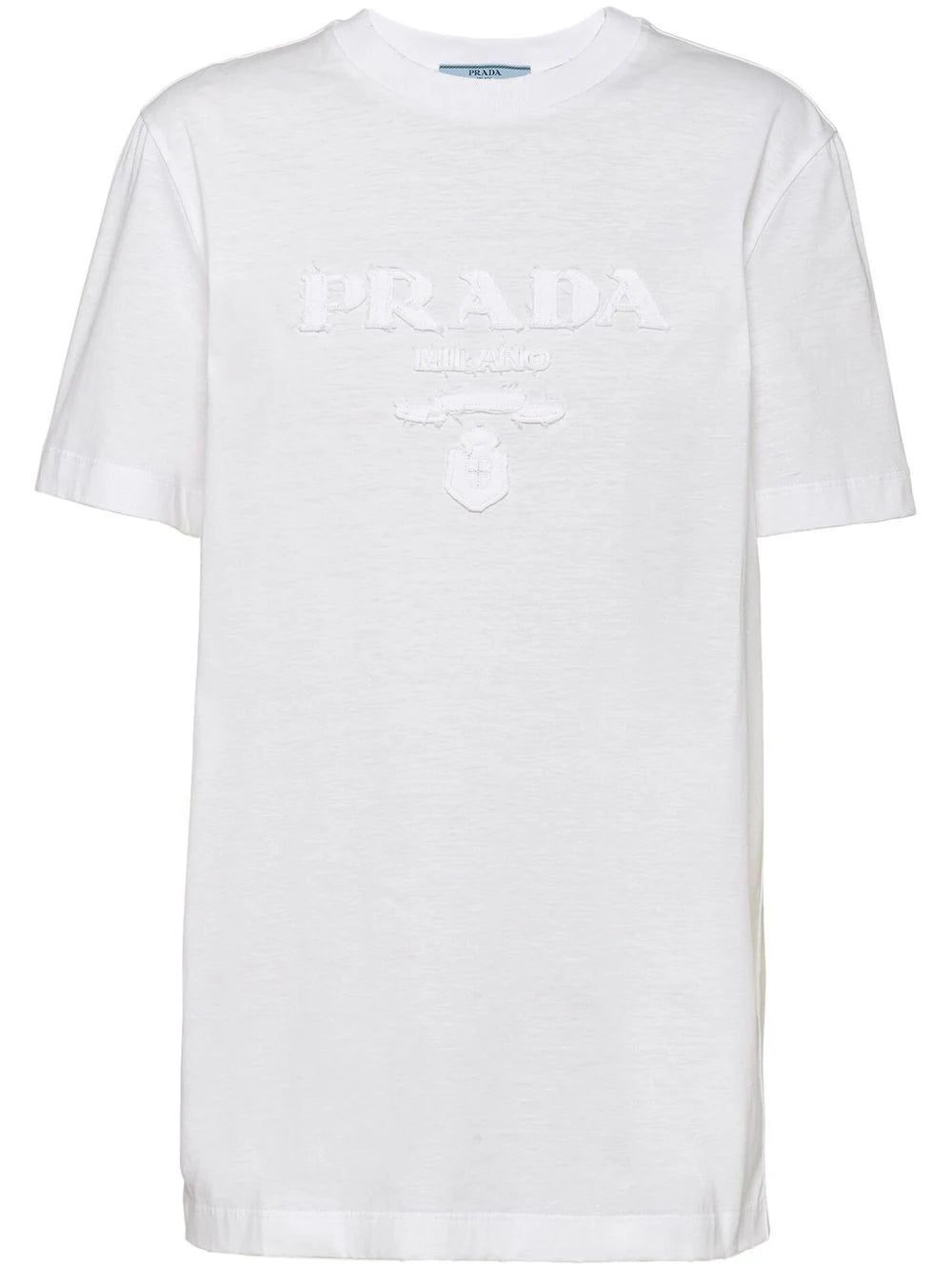 Prada logo-appliqué cotton T-shirt