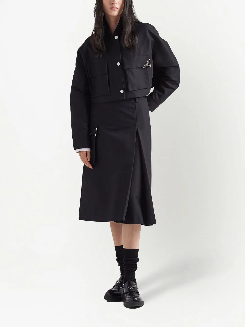 Prada triangle-logo blouson jacket - Image 2